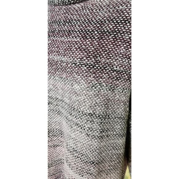 Max Studio Womens Turtleneck Sweater Size L Stripe Gray Purple Variegated - Picture 3 of 6